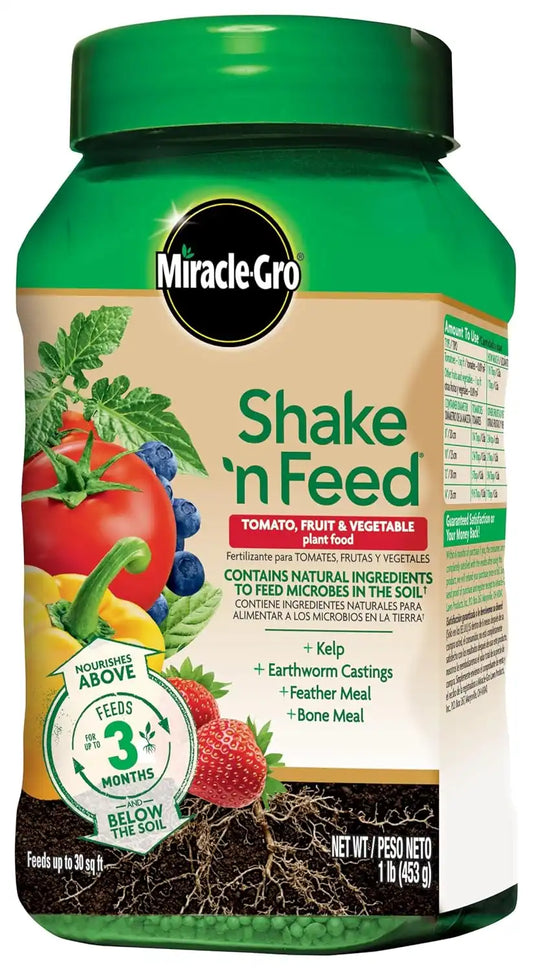 Miracle-Gro Shake 'N Feed Tomato, Fruit & Vegetable Plant Food, 1 lb.