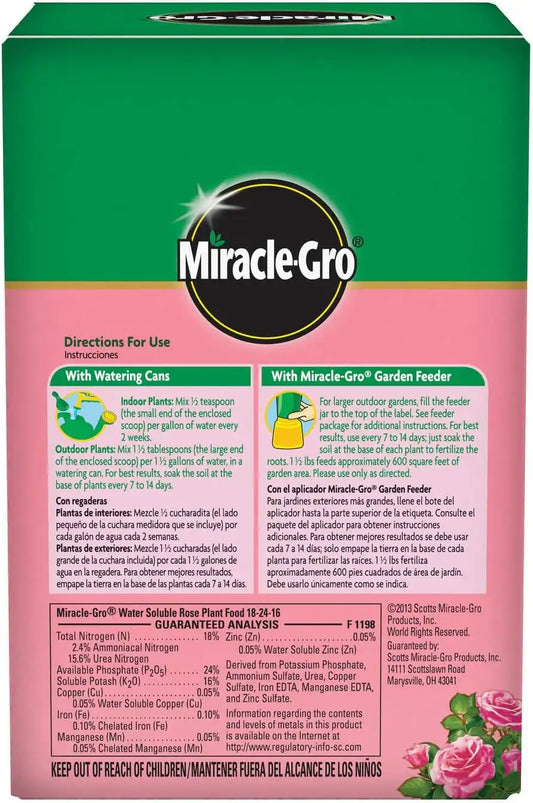 Miracle-Gro Water Soluble Rose Plant Food, 1.5 lb. (2-Pack)