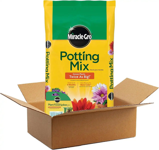 Miracle-Gro 2 Cu Ft Potting Mix and 24-Pack Indoor Plant Food Spikes
