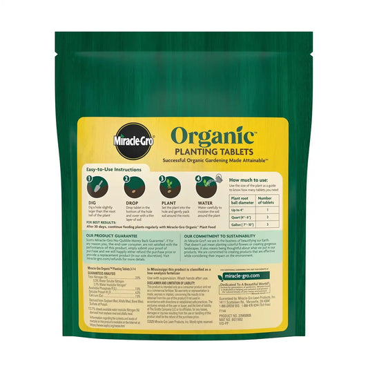 Miracle-Gro Organic Planting Tablets, 20 Tablets